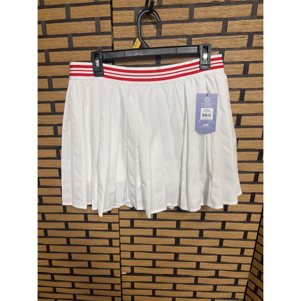 Avia White Pleated‎ Tennis Skort Size Large